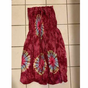 Hawaiian 90s Halter Dress Summer Sundress